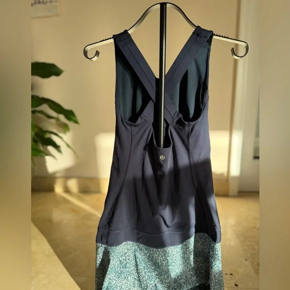 RARE Lululemon Hot Hitter Dress Pebble Print Parfait Size 4 Tennis Golf Blue - Picture 5 of 9